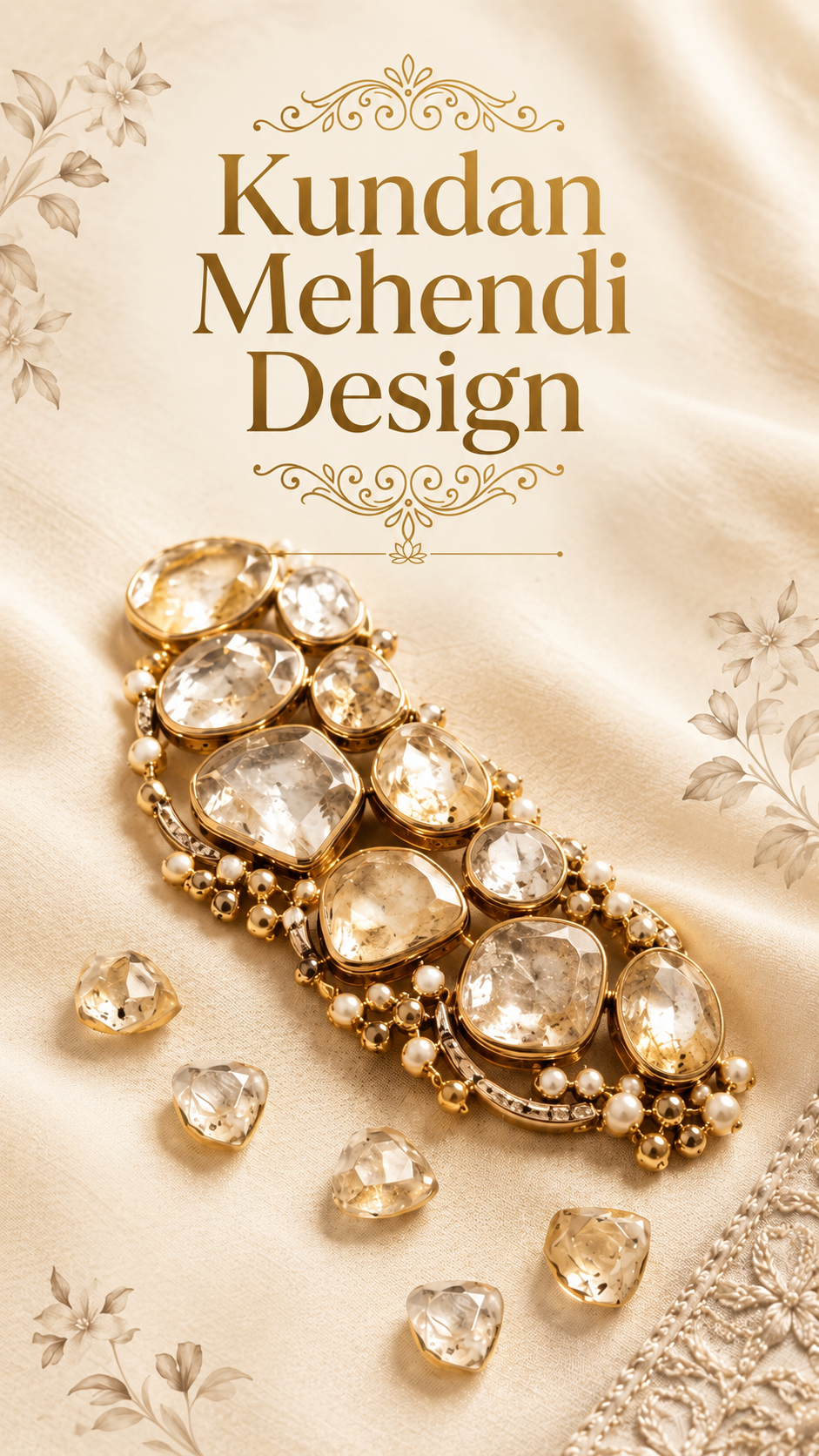Kundan Mehendi design poster from Zee Star Creations.
